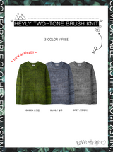 Two-tone brush round knitwear