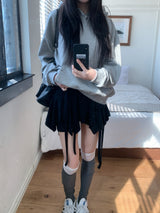 Nasty Unbalanced Shirring Skirt Leggings