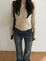 Miz V-neck knitwear (3 colors)