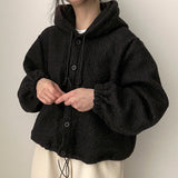 Dali Wool String Avant Snap Hooded Jumper