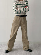 [Unisex] Stitched Cotton Wide Pants