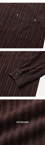 [F/W]コーデュロイリベットオーバーフィットシャツ(2色)