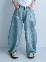 3Dpixel print denim(rightblue)