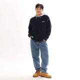 WAFFLE COZY L/S TEE_NAVY