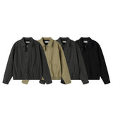 Texture Curved Harrington Jacket