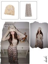 Knit Flower Bucket Beanie