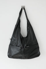 pocket hobo leather bag