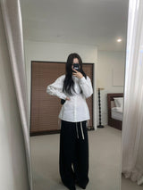 Refine Side Strap Long Sleeve Shirt