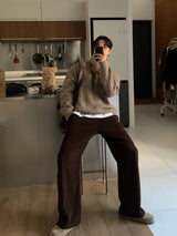 Liu Overfit Wool Mix Round Knit