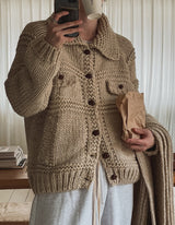 [wool20%] エリーボカシハンドメイドニットカーディガン