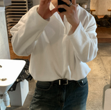 Adaph Henry Neck Waffle Overfit Long Sleeve Tee