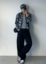 Meir Premium Adult Three-Needle Curved Wide Denim Pants
