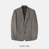 [Premium] LMN エコツーボタンウールチェッカージャケット (2 colors)