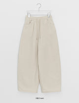 [unisex] Hillo Check Fleece Balloon Wide Brushed Pants