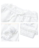 13DE MARZO Bear Lacy Bowknot Shorts