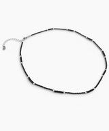 Men’s black beaded necklace_CLEF GROOVE LINK NEC