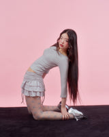 BACK RIBBON STUD T SHIRTS [3colors]