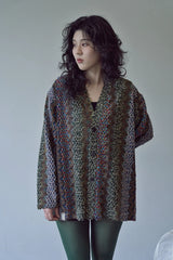BOUCLE BOHEMIAN HERITAGE CARDIGAN (Black)