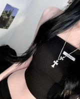 double cross necklace