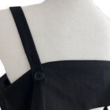 Tailor Mono Button Bustier Back Slit Top