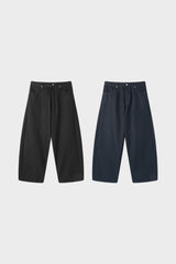 Node raw fabric curve denim pants