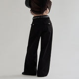 [made/4size] Tenen Herringbone Hip Pocket Wide Cotton Pants -5color