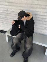 No.1533 AF fur hood ZIP-UP