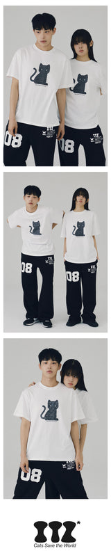 チェッカーキャットTシャツ