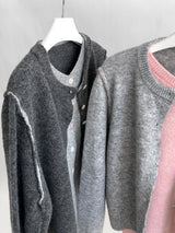 Layered Split Round Cardigan