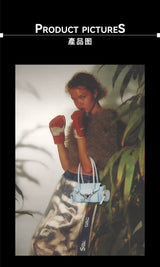 Mini Blue “MALDIVES” Oiled Leather Biker Bag