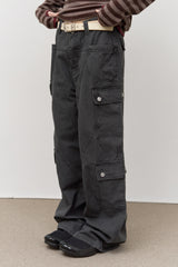 Flat Cargo Washed Pants