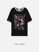 No.1295 ネバープリンティングリンガーハーフTシャツ (3color)