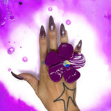 super big flower ring*金属アレルギー対応