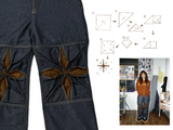 [Hand-Made「005」] Origami Pants_Denim&Brown