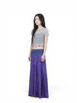 MESH CHECK CROP TEE (PINK)