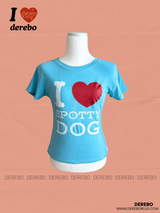 Love Blue Cotton Short Sleeve T-shirt