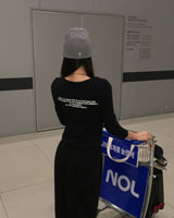 "ONLY" レタリングUネックショートスリーブTシャツ