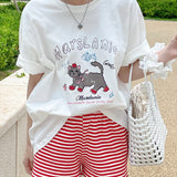 Maslani ボックス半袖Tシャツ