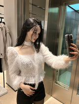 Square neck twilight blouse