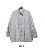 Chocolate Seersucker Boyfit Check Shirt
