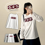 SSS logo ルーズフィットロングスリーブT