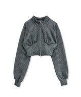 ZIPトップスミニスカートセット