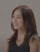 [Jang Nara, TWICE Jihyo Worn] インターリンクサークル舗装925シルバー+ 14kゴールドメッキネックレスN056-01G