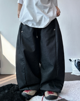 スナップデニムバルーンロングパンツ💙🖤2カラー