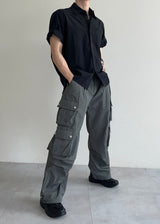 nylon suit pocket pants(2colors)
