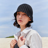 VA Label Knit Tulip Hat / Black