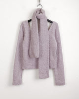 [Wool 20] Baffe Bubble Deep Unneck Knit Scarf Set