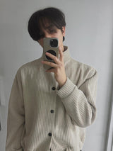 ASCLO String Velour High Neck Cardigan (3color)