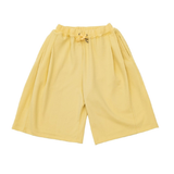 BERMUDA PLEATS WIDE SWEAT SHORTS_BUTTER YELLOW