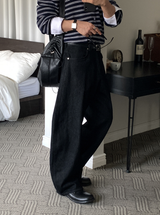 Meir Premium Adult Three-Needle Curved Wide Denim Pants